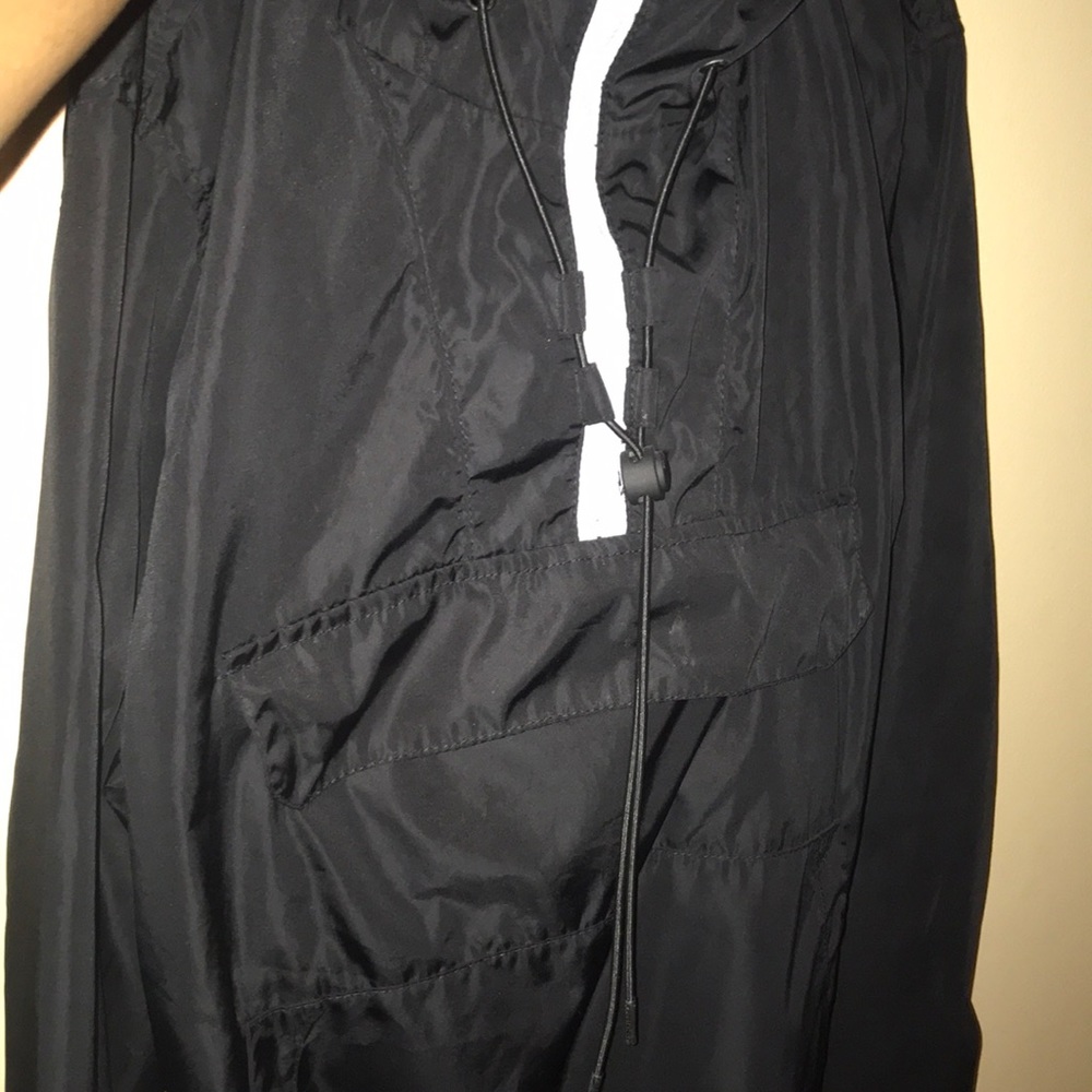 Black and white wind breaker